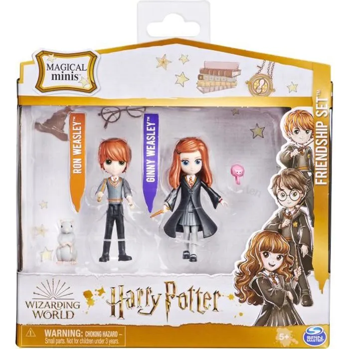 Figurines articulées Harry Potter - Pack Amitié Ron & Ginny Magical Minis - Wizard World-0