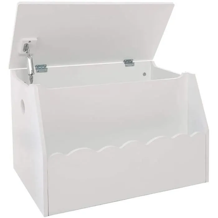 Coffre de rangement et Bibliothèque pour Chambre d'Enfant - ATMOSPHERA - Blanc - Bois de Pin et Bois MDF-3