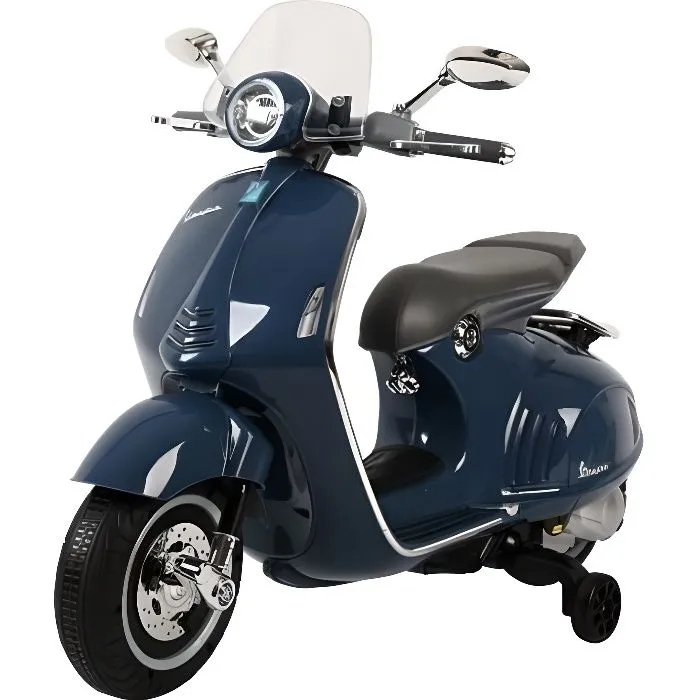 Scooter electrique 12V VESPA GTS 300 Bleu - Pack Luxe-0