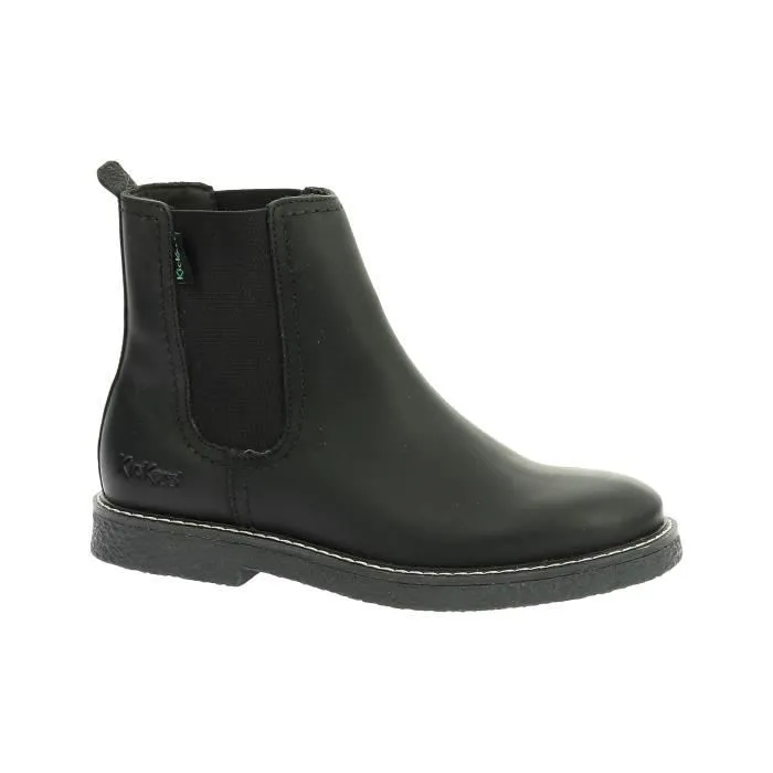 Bottines Cuir Kickers Kick Lorel - Noir-Sem-Mat - Femme - Moyenne - Adulte - Plat-3