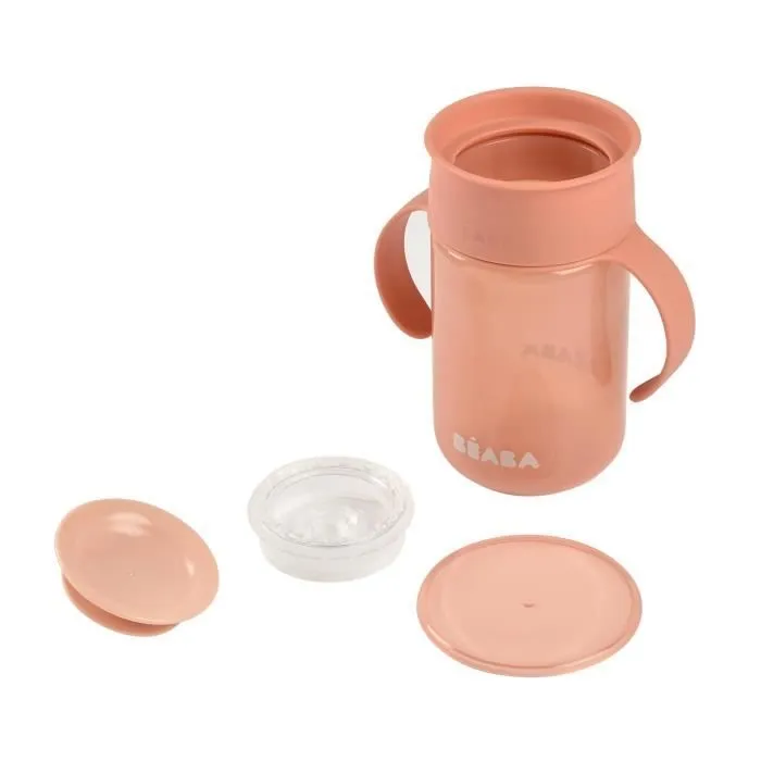 Tasse d'apprentissage 360° - BEABA - Rose - Pour Bébé - 340 ml - Plastique-4