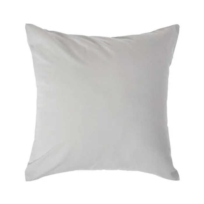 Taie d'oreiller - Homescapes - 40 x 40 cm - 100% Coton Égyptien - 200 Fils - Gris Argenté-0
