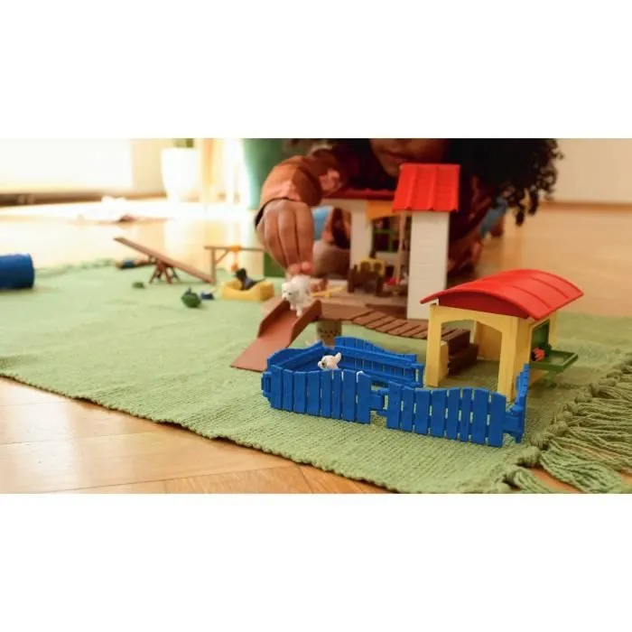 Hôtel des Animaux de la Ferme - Grand coffret de 54 Pièces de Jouets Schleich avec Chien, Chat, Lapin, Accessoires et Plus - Cadeau-2