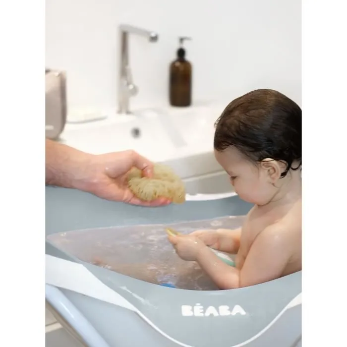 BÉABA - Baignoire Bébé, Camélé'O - Made in France - Antidérapante - Grise-1