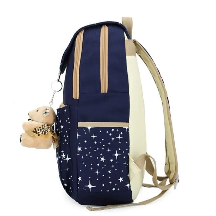 Cartable Fille Sac à Dos Etoile Ours Noir - Enfant - Synthétique - Dos - Fille-2