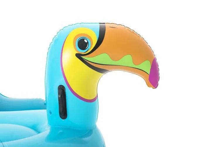 Bouée gonflable XXL Toucan 2 m - Bestway - Modèle Toucan - Poignées robustes - Vinyle résistant-4