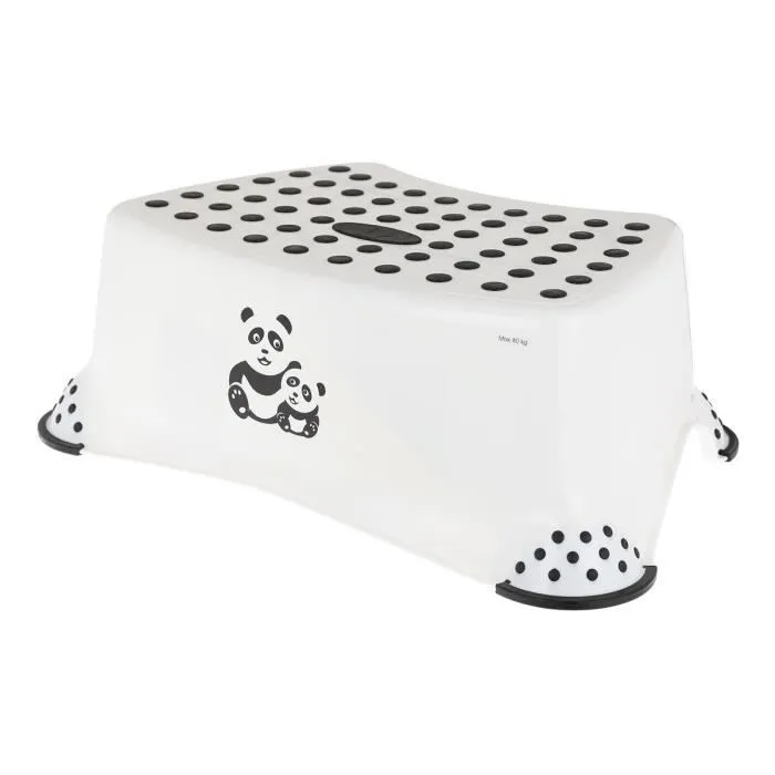 Mill'o bébé - Marche-pieds 1 marche ergonomique, antidérapante, apprentissage de la propreté / salle de bain / chambre - Panda-0
