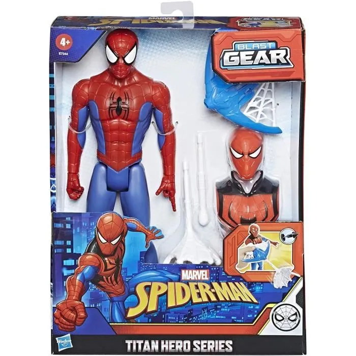 Figurine Spider-Man Titan Hero Series Blast Gear de 30 cm avec lanceur et projectile-1