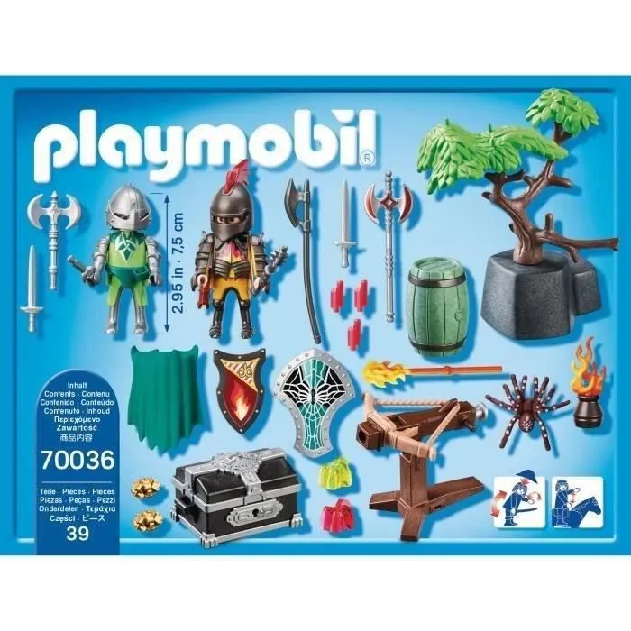 PLAYMOBIL 70036 - Novelmore - StarterPack Duel de Chevaliers - Arbalète - 39 pièces - Enfant-1