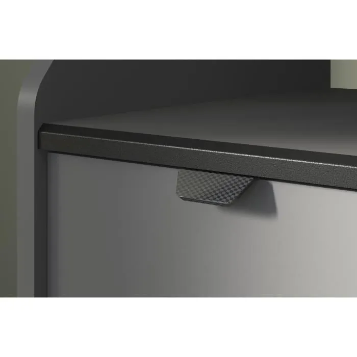Bureau gamer Gaming - Panneaux de particules - Gris ombre et noir - L 180 x P 67 x H 92 cm - PARISOT-6