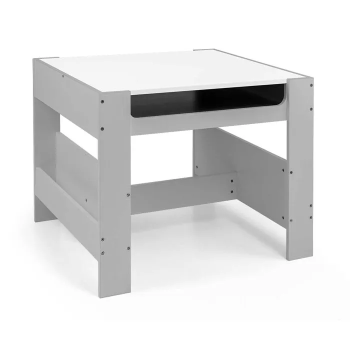 Table et chaises - MILLY MALLY - Sven - Gris - 2 places - Bureau - Rectangulaire-2