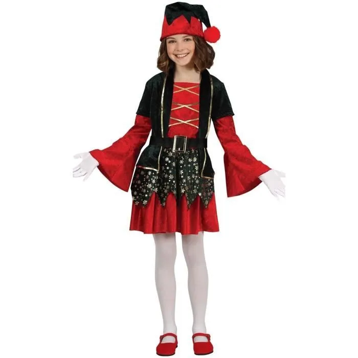 Déguisement Elfe Copos fille - GUIRMA, S.A. - Noir - Pour Noël et fêtes scolaires - 10 ans-0