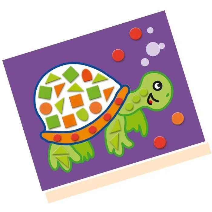 SES Creative 14827 - J'apprends la mosaïque, aves les mosaïques autocollants de couleur, convient aux jeunes enfants-4