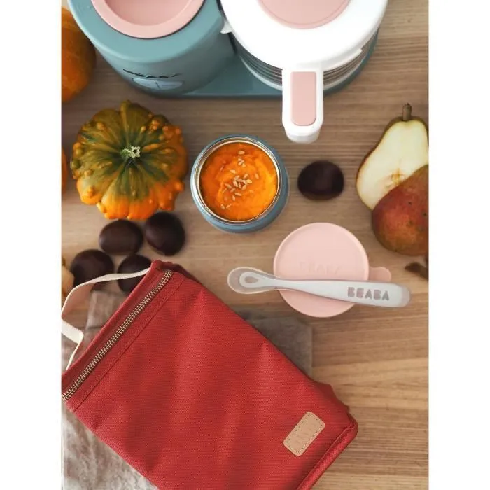 BEABA, Pochette repas bébé, isotherme, terracota-5