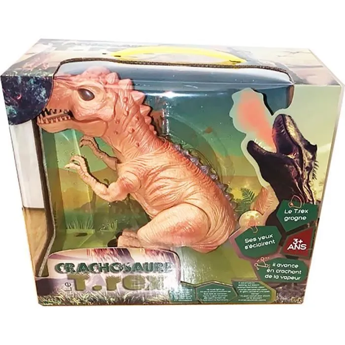 Jouet Dinosaure Tyrannosaure qui marche et crache de la vapeur - Avec Son et Lumière - Tyrannosaurus Rex-1