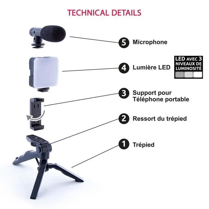 Kit de Vlogging - Studio Creator - INF 033 - Canal Toys-1