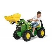 Tracteur à pédales Rolly Toys X-Trac Premium John Deere 8400R - Vert - Pour enfants de 3 à 10 ans-0