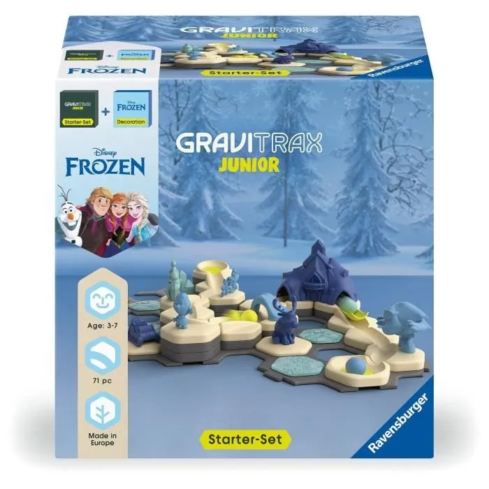 Gravitrax Junior Starter Set La Reine des Neiges, Circuits de billes, 71 pièces, Ravensburger 73385, Dès 3 ans-1