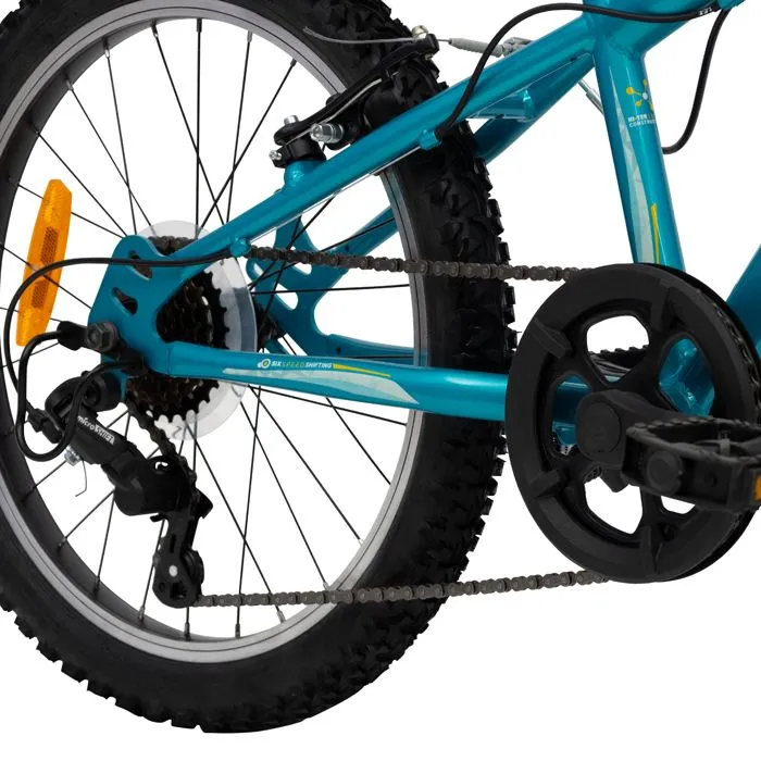 Vélo Enfant - Huffy Extent - Roues 20" - Age 6 à 9 ans - 2 Freins - 6 vitesses - Amortisseur Avant - Bleu Cyan-4