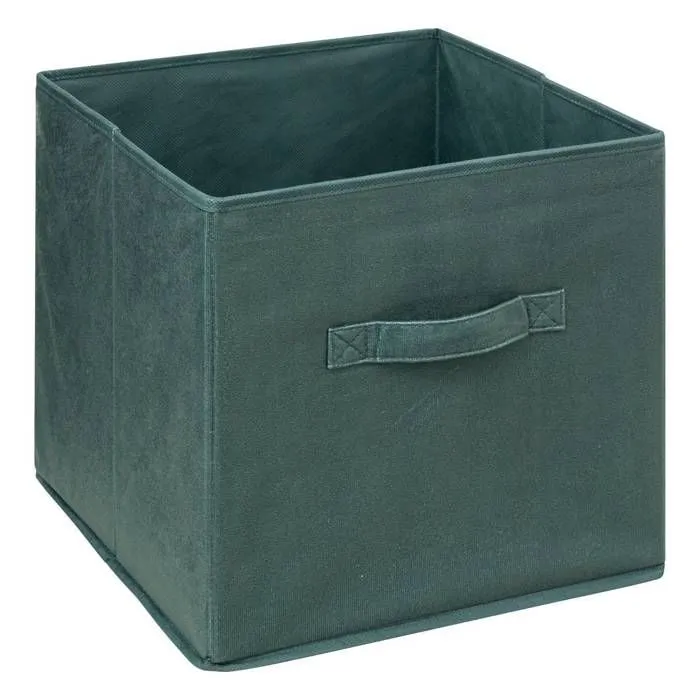 5five - panier velours 31x31cm "mix n modul" vert kaki-0