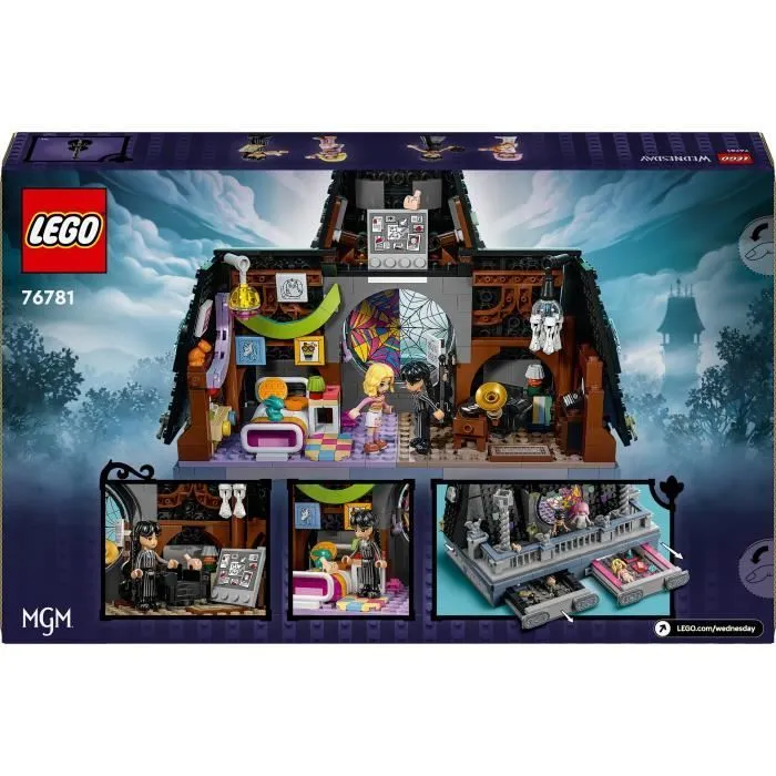 LEGO Mercredi 76781 La chambre de Mercredi et Enid - Cadeau Nevermore et 4 mini-poupées-3