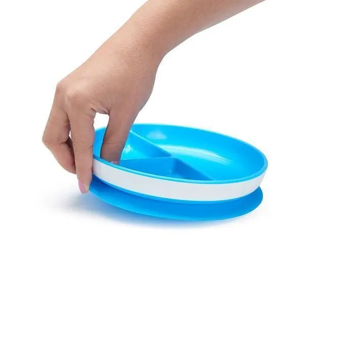 Munchkin Assiettes à Compartiments avec Ventouse, Bleu/Vert - 051916WWW-1