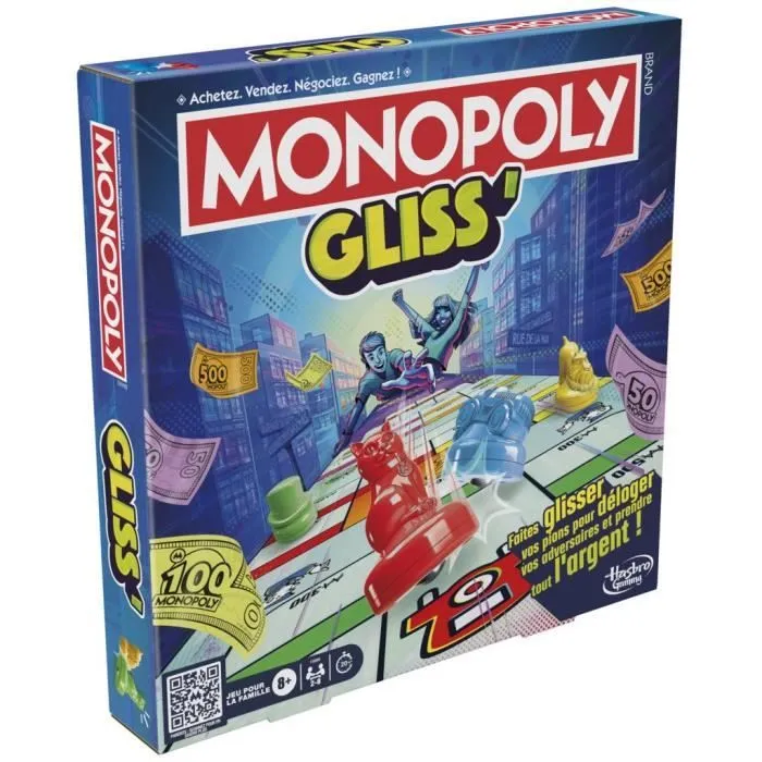 Monopoly Gliss', Jeu de Groupe Familial pour Enfants, Ados et Adultes, à partir de 8 Ans, 2 à 8 Joueurs, 20 Minutes en Moyenne, Jeu-7