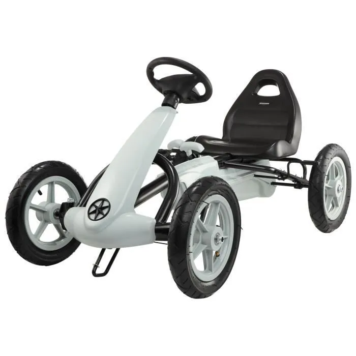 HyperMotion Kart pour Enfants Voiture à Pédales pour Enfant de 5 à 8 Ans - Go Kart Buggy Katring Quad 2 Freins à Main-0