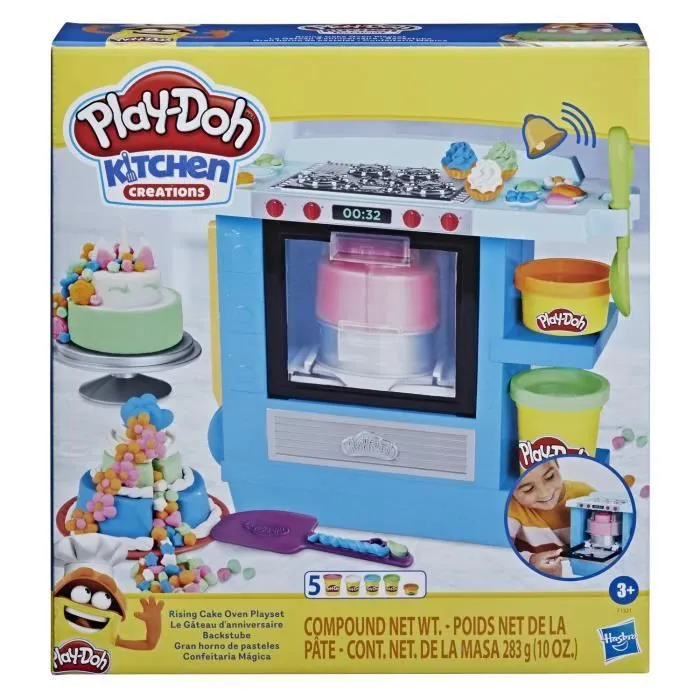 PLAY-DOH Le Gâteau d'anniversaire avec 5 Pots - Kitchen Creations - Pâte à modeler atoxique - pour enfants - dès 3 ans-1
