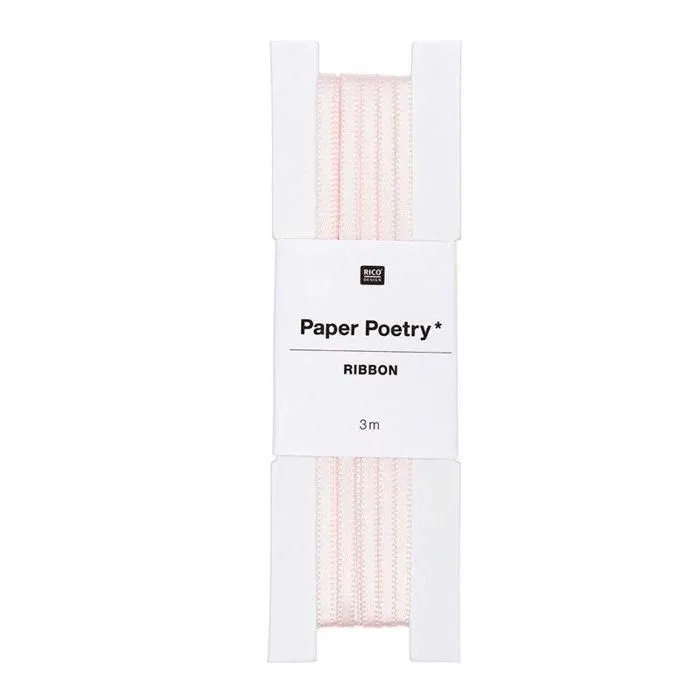 Ruban de satin rose poudré 3 m-0