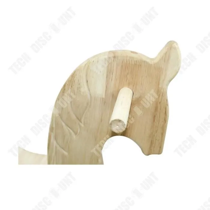 TD® Jeu de cheval à bascule Jouets Structure robuste faite à la main pour enfants Installation simple de meubles pour bébé-3