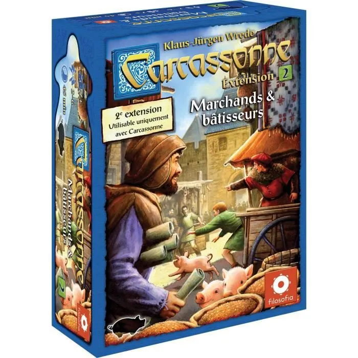 Z-Man Games | Carcassonne - Extension 2 Marchands & Bâtisseurs | Jeu de société | À partir de 7 ans | 2 à 6 joueurs | 40 minutes-0