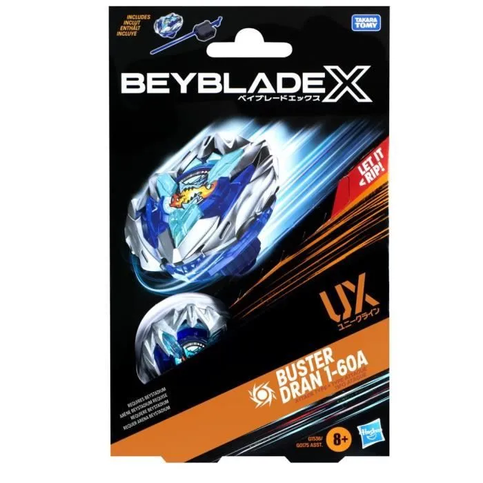 Beyblade X Buster Dran 1-60A UX, toupie de type endurance et lanceur, toupies de combat authentiques Takara Tomy, dès 8 ans-6