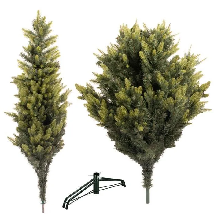 Sapin de Noël artificiel - SPRINGOS - DELUXE - 220 cm - Épicéa 3D - Support inclus-2
