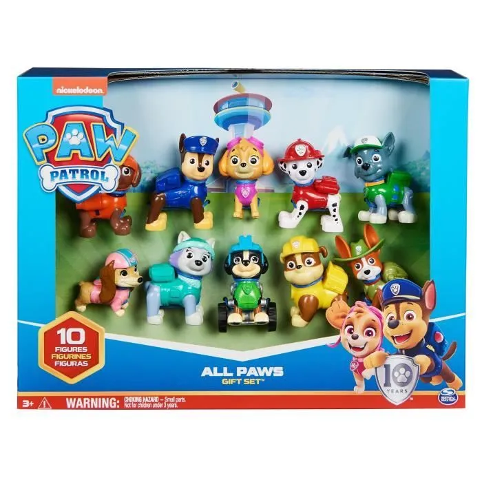 Coffret 10 figurines Pat' Patrouille 10ème anniversaire - PAW PATROL-2