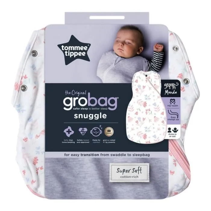 TOMMEE TIPPEE Gigoteuse d'emmaillotage x1 - 3 à 9 mois - Tissu léger printemps été - Pretty Petals-3