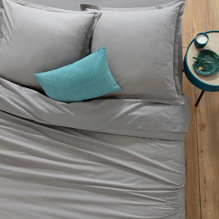 Drap-housse - ATMOSPHERA - Gris souris - 140x190 cm - Bonnet H30cm - 100% Coton-5