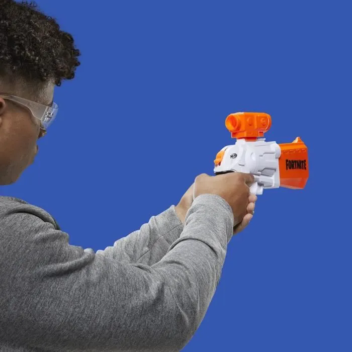 NERF - Fortnite - Blaster SR 4 fléchettes avec percuteur et viseur amovible - inclut 8 fléchettes NERF - Elite officielles-4