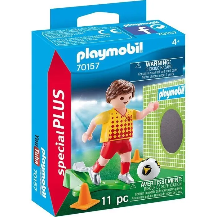PLAYMOBIL - Sports et Action - Spécial Plus - Joueur de foot et but-0