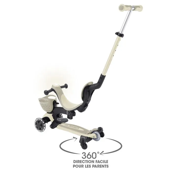 Globber - Trottinette évolutive GO-UP BABY 360 LIGHTS - Taupe-2