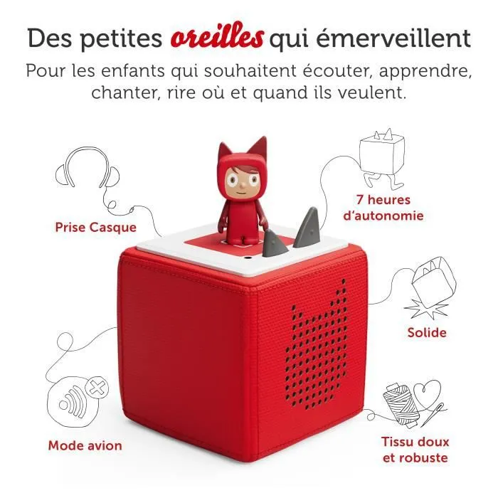 tonies® - Mon Premier Coffret Toniebox - Rouge - Conteuse d'histoires-1