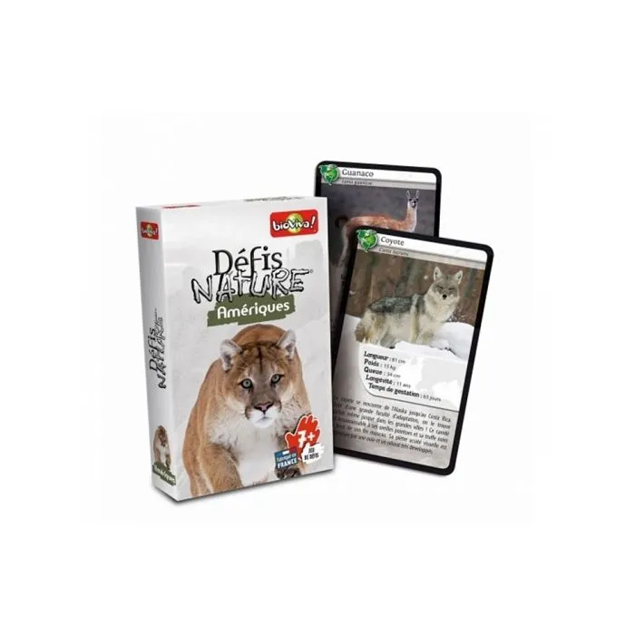 Jeu de cartes BIOVIVA - Défis Nature - Amériques - Garçon et Fille - À partir de 7 ans-5
