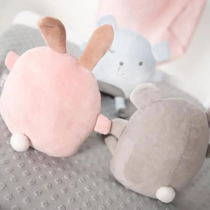 Coussin Peluche 'Sammy' pour enfant ROBA Lil Cuties - Gris argenté-1