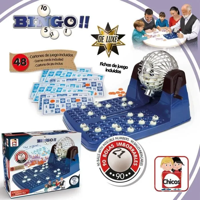 Loto automatique Luxe 72 cartons - CHICOS - Boules numérotées ineffaçables - Enfant - Mixte-3