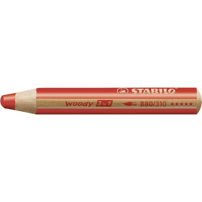Crayon de coloriage - STABILO - Woody 3in1 - 10 couleurs - Mine XXL - Éco-responsable-1
