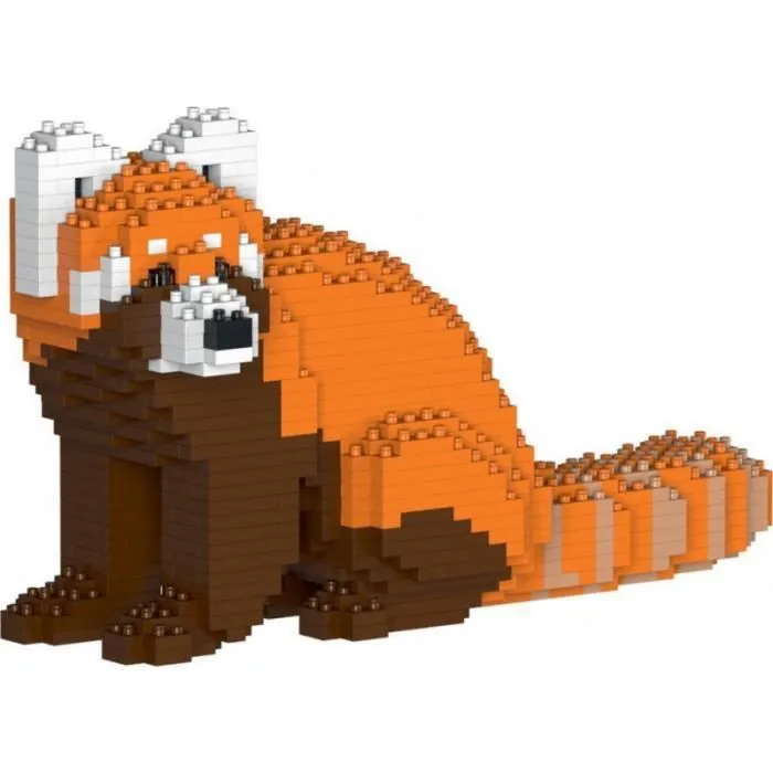 Jeux de construction - JEKCA - Panda Roux - Blanc - Plastique - A monter soi-même-0