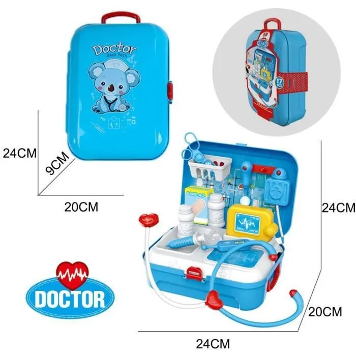 Kit Docteur Trousse de Médecin Jouets d'imitation Malette Docteur-2