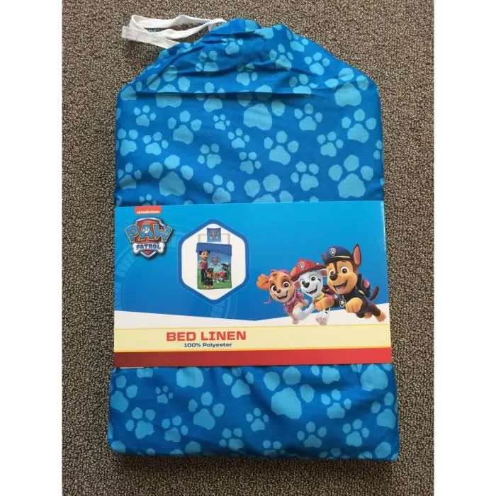 PARURE DE LIT HOUSSE DE COUETTE PAT PATROUILLE PAW PATROL-1