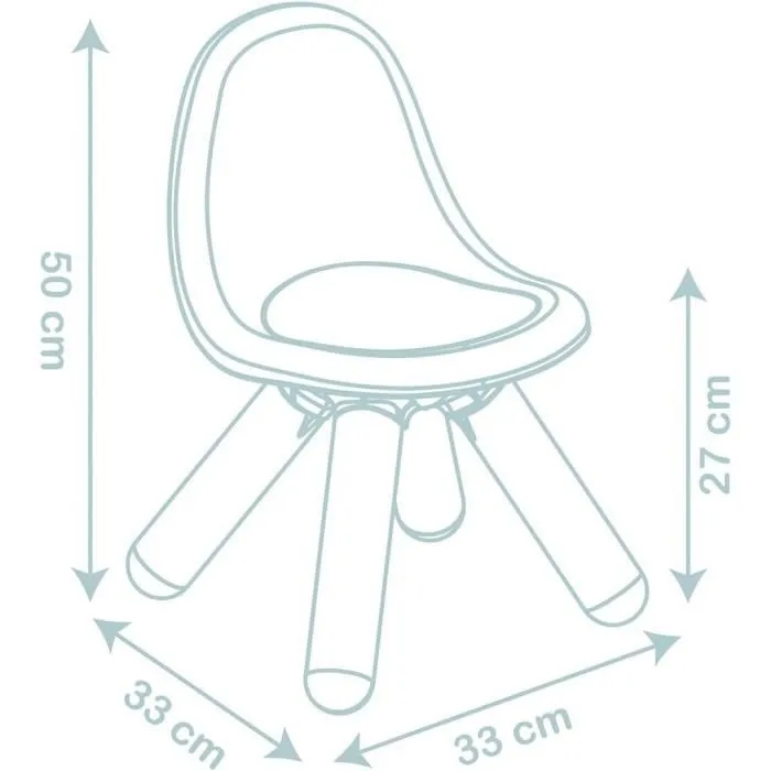 Little Smoby - Chaise enfant rose - Pieds soufflés - Intérieur et Extérieur - Anti-UV-4