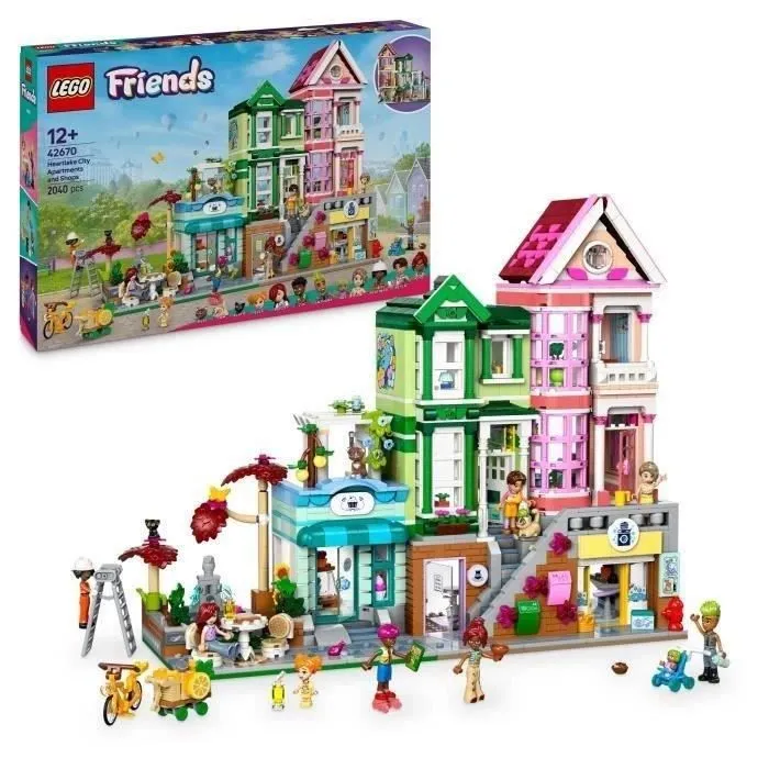LEGO Friends 42670 Les appartements et boutiques de Heartlake City Jeu créatif pour filles-0